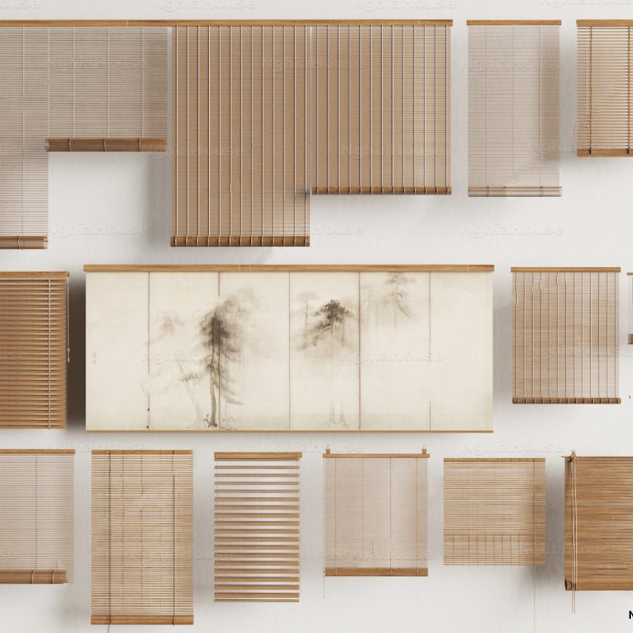 3d bamboo blinds model 