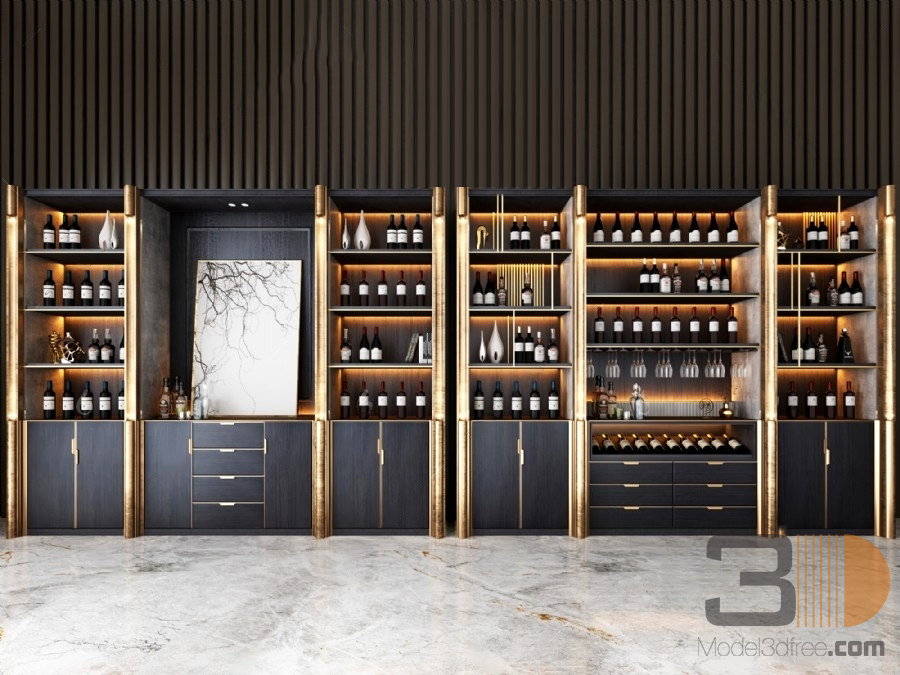 3D Wine-Cabinet Models